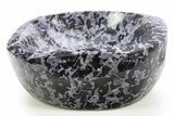 Polished Indigo Gabbro Bowl - Madagascar #318242-1